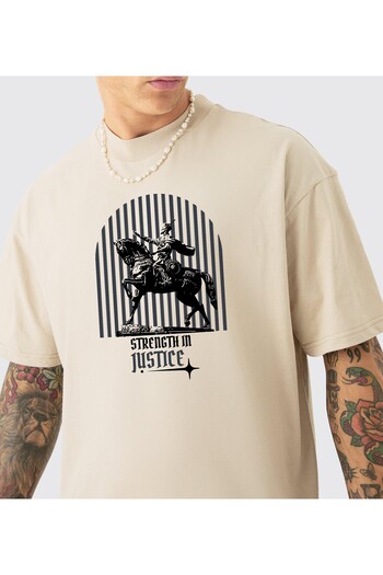 Uniquetex VekOversizeT-shirt -StrengthinJusticeAmirTEMURDesign