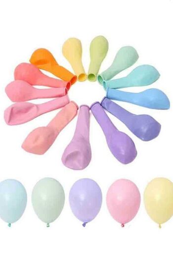 BeySüS 100 Pieces of Pastel Balloon Macarons - Mixed Color, Small Size
