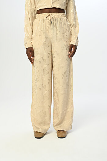 Orfeo Negro Women's with Elastic Waist Bowl Patterned Pants