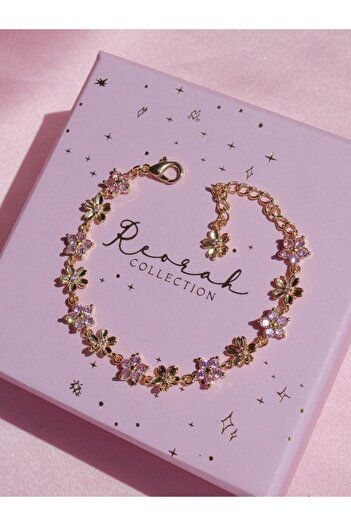 Reorah Collection Zircon Stone Spring Flowers Bracelet - Sequential Flower Bracelet