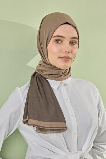 Cardion Plain Cotton Silk Shawl - Cappuccino