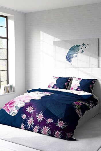 PerlaSera Design personalizat 3D - Set de lenjerie de pat dublu din satin de bumbac, Ziua Femeii II