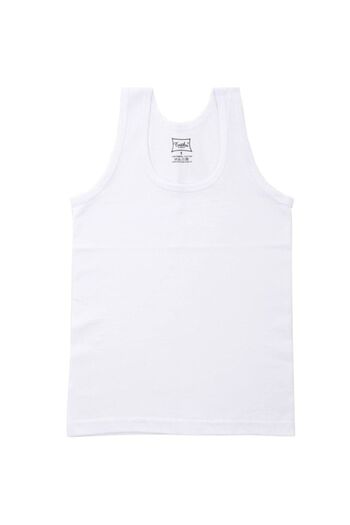 Tutku Boy's White Combed Cotton Undershirt, Pack of 6
