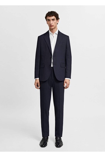 MANGO Man Slim Fit Micro Patterned Twill Shirt