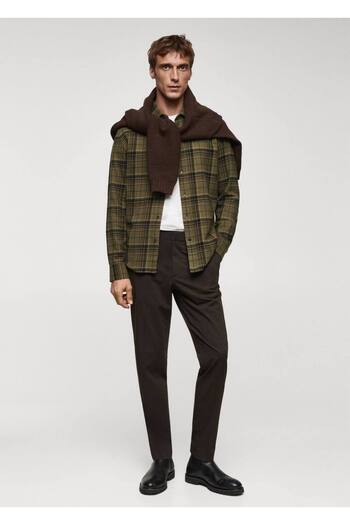 MANGO Man Checked regular fit lumberjack shirt