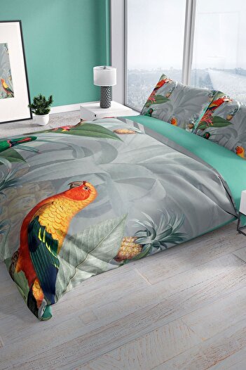 Cattleya Parworld 3d Cotton Satin Double Duvet Cover Set