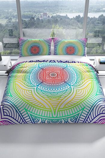 PerlaSera Σετ Παπλωματοθήκη Rainbow 3d Cotton Satin Διπλό