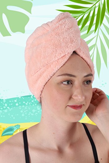vosvera Beach Towel - Buttoned Hair Dryer Cap