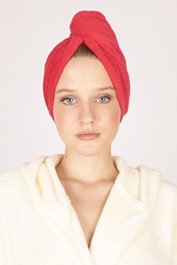 Beyzateks Tekstil Luxury Buttoned Towel Hair Dryer Cap