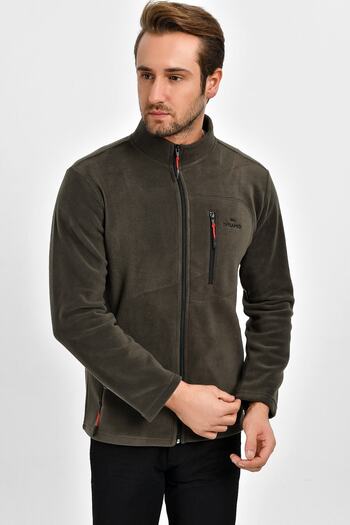 DYNAMO Men's Khaki Plus Size Fleece Jacket