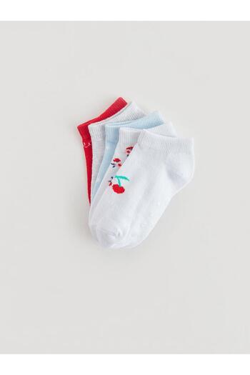 LC Waikiki Set of 5 Printed Booties Socks for Baby Girl