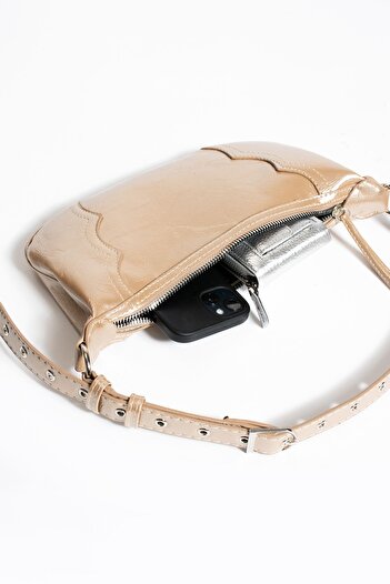 ESTUTE Shoulder bag baguette studded bag