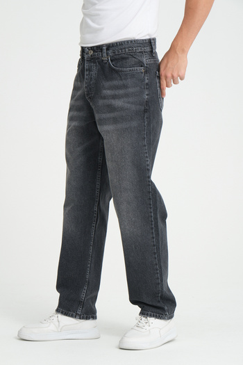 İLKCET MODA Men's Loose Fitting Baggy Jean Trousers