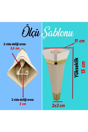 Badem10 Set Alcazar de 6 - Unitate TV, Fotoliu și Suport Canapea, Picioare Crem de 15 Cm, Bolt M8