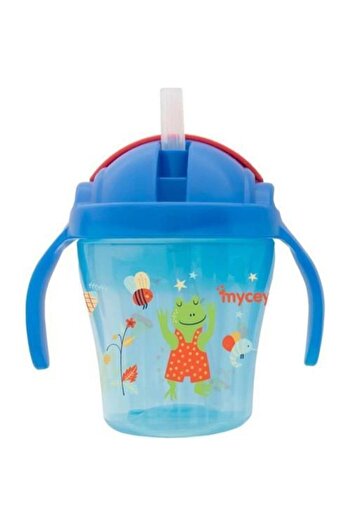 mycey Men's Glass with Straw