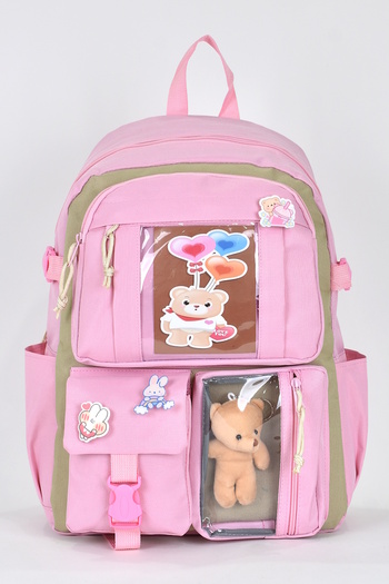 ELATAE Unisex Orthopedic Primary School Korean Model Backpack - Multi-Compartment, Luxury Fabric 1480