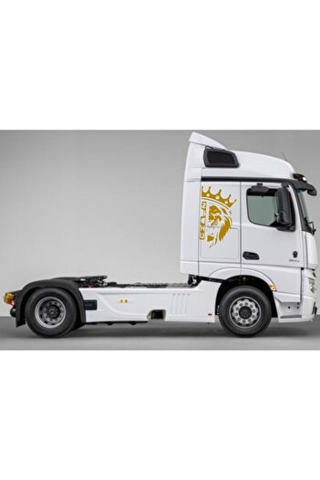 EYBA STİCKER Tır Kamyon Scanıa Bmc Ford Volvo Daf Mercedes Sağ-sol Aslan Kral Taç Sticker Yapışkan
