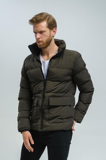 Oksit Flavyo Slim Fit Кишеня з клапаном Прямий комір Чоловічий надувний пуховик