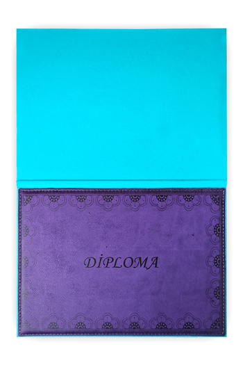 ankara menü Mor A4 Certificate Holder Diploma Leather Diploma Cover, Holder, Printed