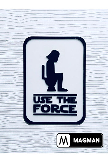 MagMan StarWarsDarthVader"useTheForce" Toilet Sign - Embossed Poster, Frame 10,5x15x0.3 Cm