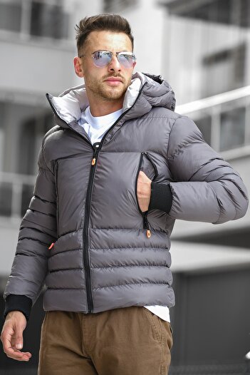 Oksit Cesare Zippered Detailed Filled Men's Puffer Jacket
