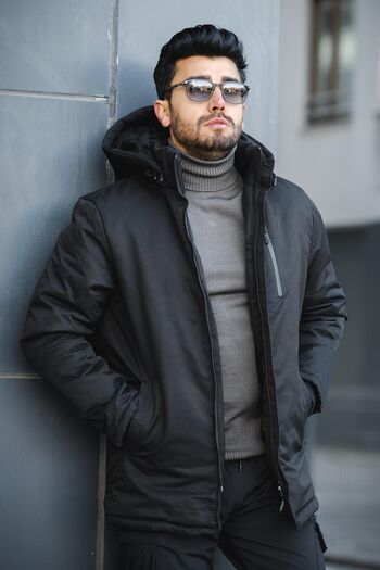 Oksit Rabze Fur Waterproof Hooded Coat