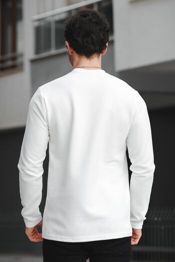 Oksit Ανδρικό μακρυμάνικο μπλουζάκι Ft 140 Slim Fit Autoban Pattern