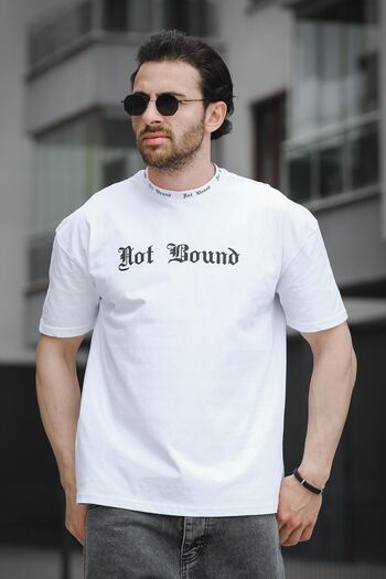 Oksit Ανδρικό μπλουζάκι Trc 2758 Neck Printed Cotton Crew Neck Oversize