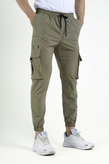 Oksit Pietro Slim Fit Court Parachute Men's Tracksuit Bottom with Cargo Pocket