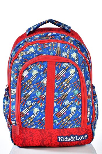 KAUKKO Kids Love Missile School Backpack