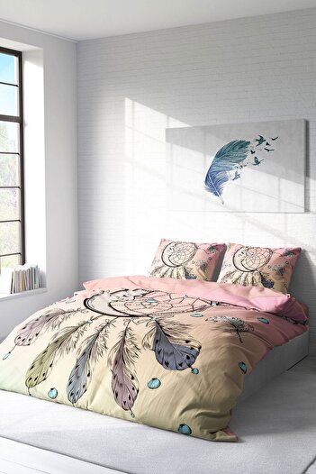 PerlaSera 3D Custom Design - Double Duvet Cover Set, Tightly Woven Cotton Satin, Sleep Trap Modern