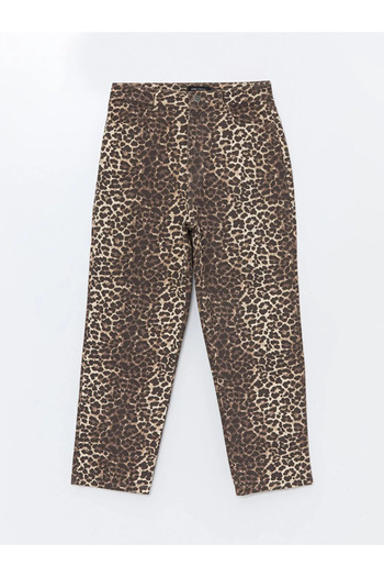 LC Waikiki LcwVision- Brown Leopard Print StandardFitWomen's Trousers