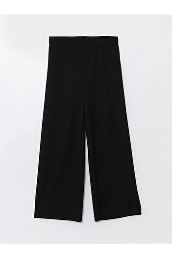 LC Waikiki LCW Modest Siyah Kadın Beli Lastikli Düz Pantolon