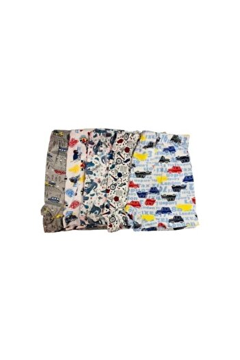Tutku Tec0254 Kids Elastane Printed Boxer 6 Piece Combination