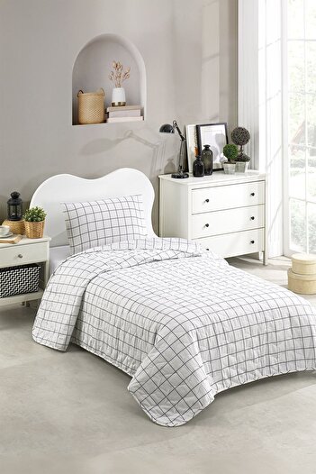 Eponj Home Artus Gray Single Quilted Bedspread Set
