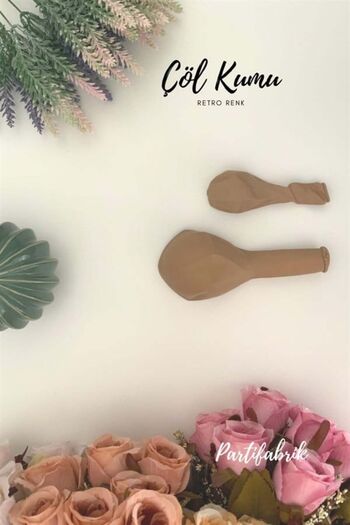 Partifabrik Desert Sand Retro Color Matte Pastel Balloon 10 Pack
