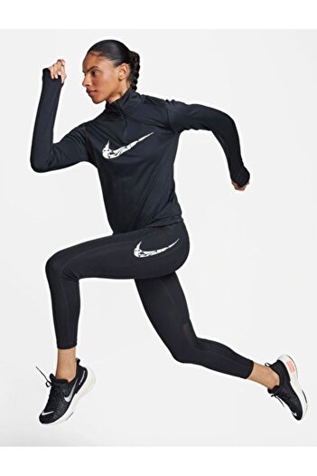 Nike Γυναικείο μπλουζάκι με φερμουάρ Swoosh Dri-FIT FN2636-010