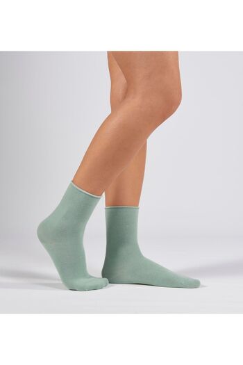 Forwena Lime Color Modal Elastic Seamless Women's Socks