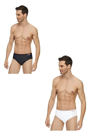 Tutku Elit Belted Elestan Slip 3 White + 3 Black 6 Pack Abani Classic