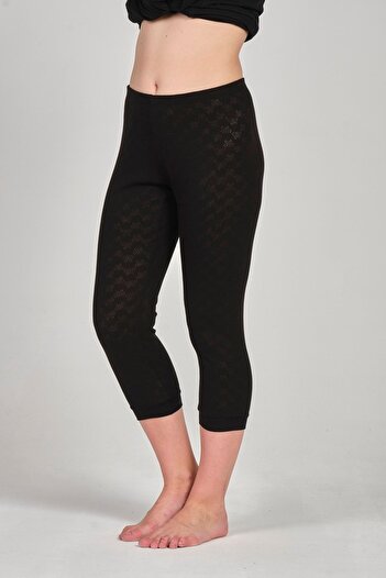 FSM1453 Women's Cotton Ribbed Comfort Fit Classic Capri Length Bottom -3947