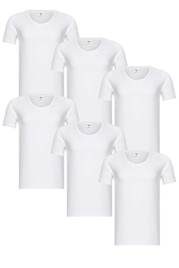 FSM1453 Men's Bamboo Cotton Short Sleeve Undershirt 6 Pack -437