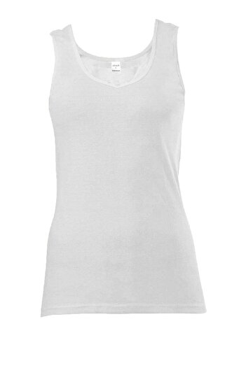 FSM1453 Girl's Cotton Ribbed V-neck Thick Strap Basic Classic Undershirt 6 Pcs -290