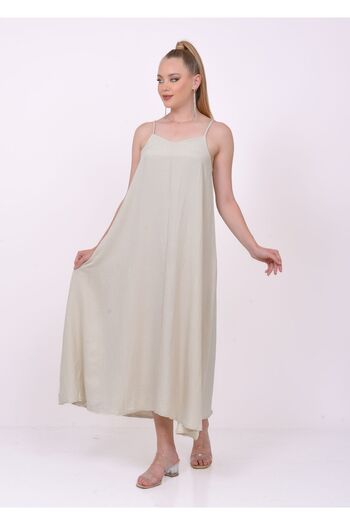SevdeUgur Women's Mint Water Green Strappy Summer Long Loose Dress / Sevde Ugur