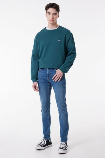 Lee Malone Skinny Fit, slim-fit, talie joasă, foarte subțire, albastru, blugi elastici pentru bărbați, pantaloni din denim