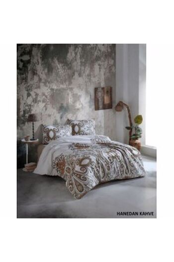 Kristal Ranforce Dynasty Brown Double Duvet Cover Set