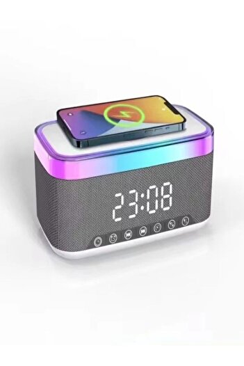 hak-iş oyuncak Saat Göstergeli Wireless Sarjlı Bluetooth RGB Hoparlör 10 w 1200 Mah