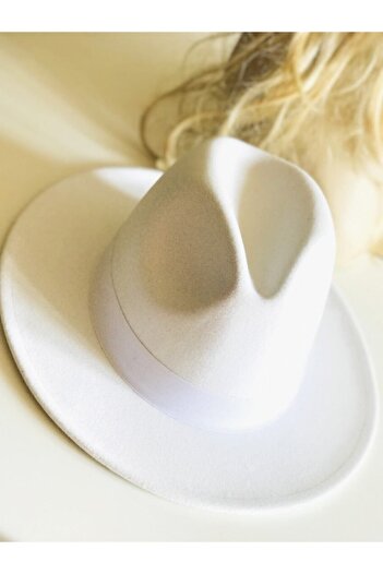 Mimosa Women's White Cowboy Fedora Hat