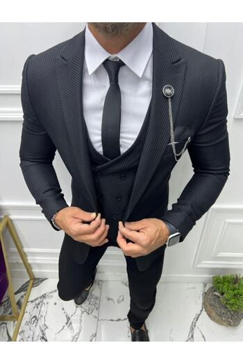 leonmen Italian Style Slim Fit Slim Fit Jacket Vest