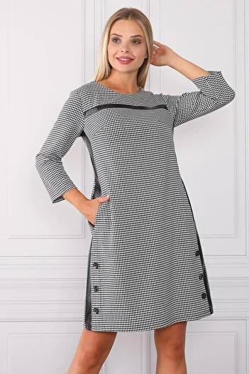 Element's Women's Striped and Leather Detailed Dress