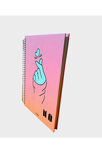 ÇİLEKHOMEAVM PaStel Colored School Notebook - Daily memory, Hard Cover, Oral DeSiGn